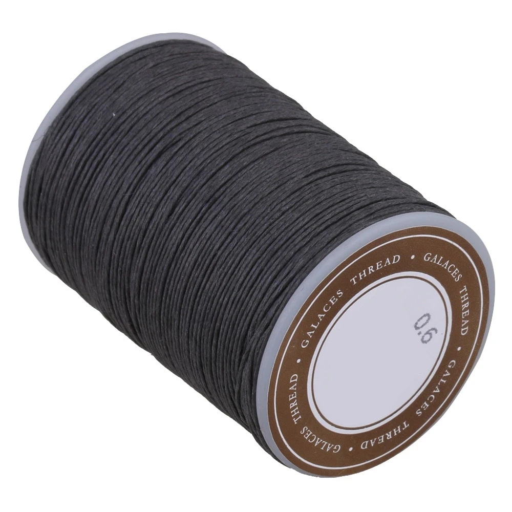

Dark Grey 0.6mm Dia Ramie Waxed Cord Wax Thread 95m for Leather Craft