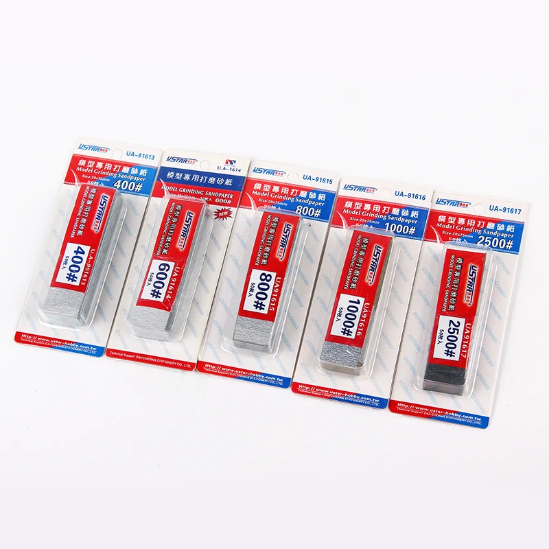 

U-star 91613-91617 Mini Abrasive Paper (There is no back glue) Model making tool