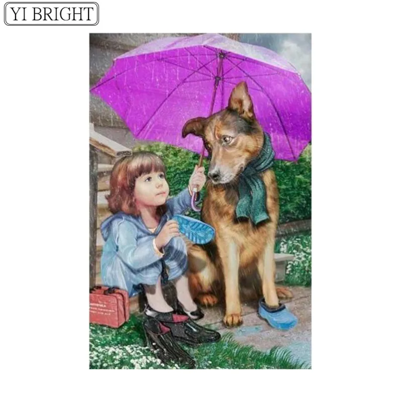 

DIY Diamond Painting Cartoon Diamond Embroidery Kids Cross Stitch Rain Full Round Drill Mosaic Kit Home Decor XY1