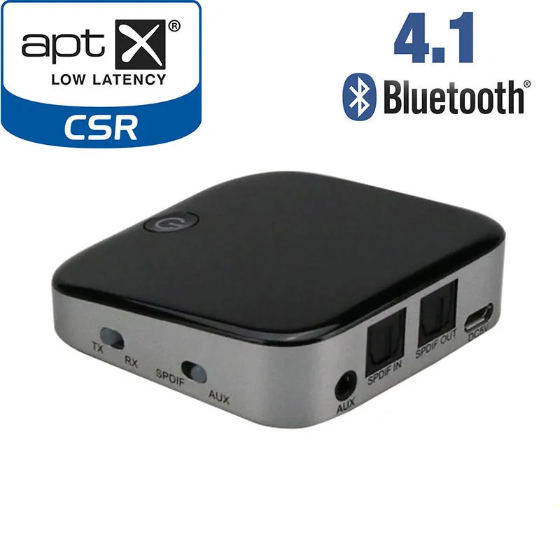 

2 In 1 Wireless Bluetooth Transmitter Receiver Portable Stereo Audio Adapter with Optical Toslink/SPDIF/3.5mm Aux