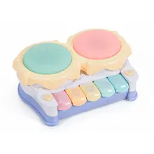 2in1 детская фортепиано барабана барабан Музыкальные игрушки Детские рук ребенка барабана игрушка-головоломка лучший подарок для детей дети ребенок edutional подарок