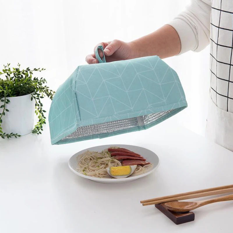 Folding Lid Cover Keep Foods Warm Vegetable Cover Container Portable