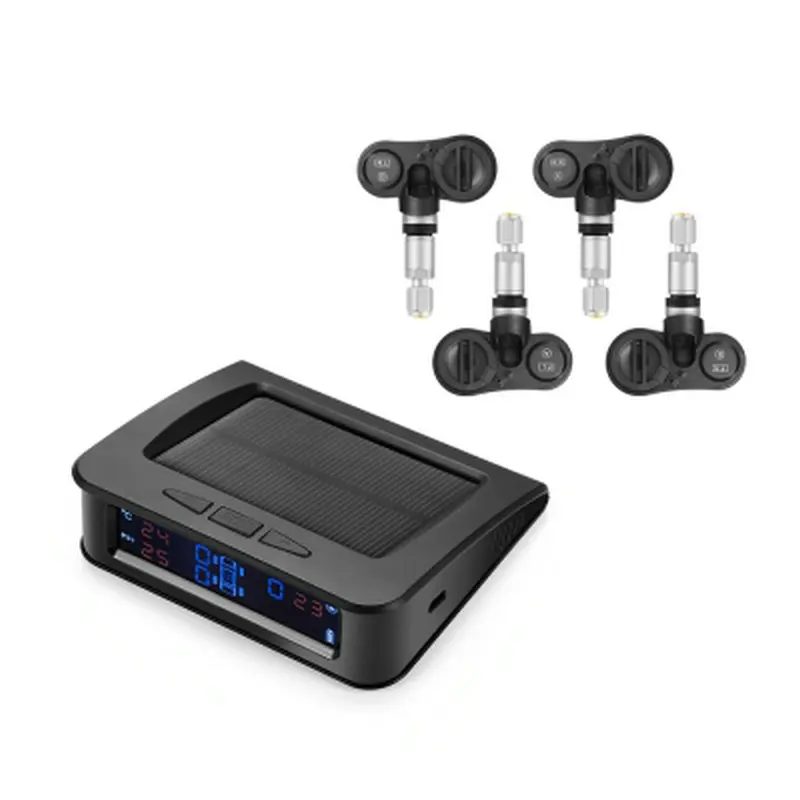 

OllyMurs C220 Solar Powered TPMS Car Tire Pressure Monitor System 4 Internal Sensors qd--004