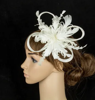 

Multiple color Fashion sinamay fascinator headbands events female wedding hats feather flowers ladeis hair accessories TMYQ080