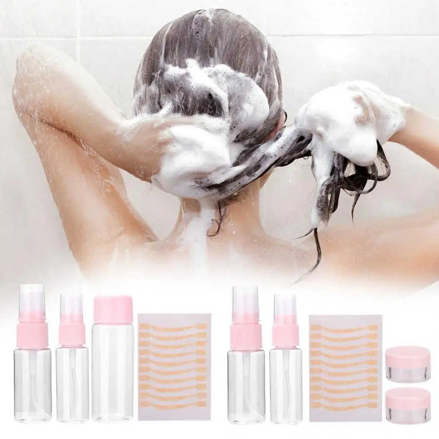 

Spray Bottle Portable Travel Cosmetic Liquid Containers Shampoo Lotion Perfume Storage Spray Bottle Set Empty Cosmetic