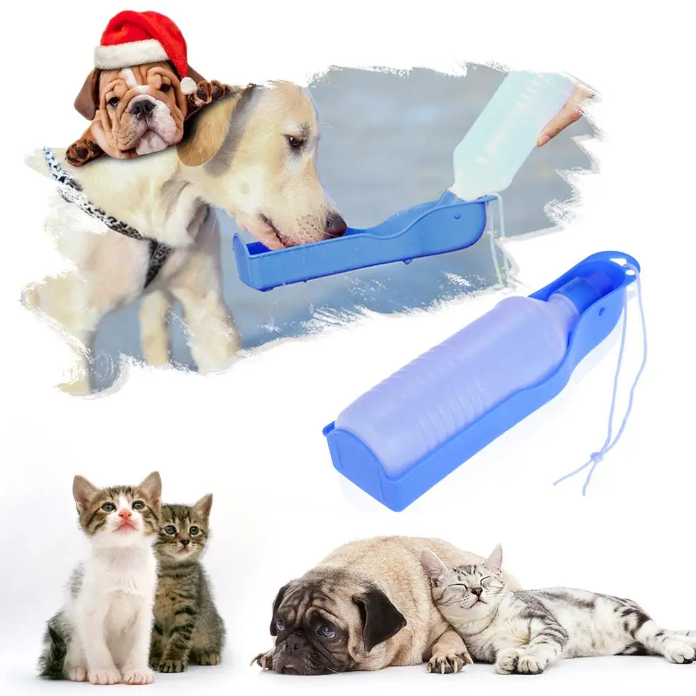 500ml Travel Portable Pet Dog Cat Water Feeding Drink Bottle Bowl