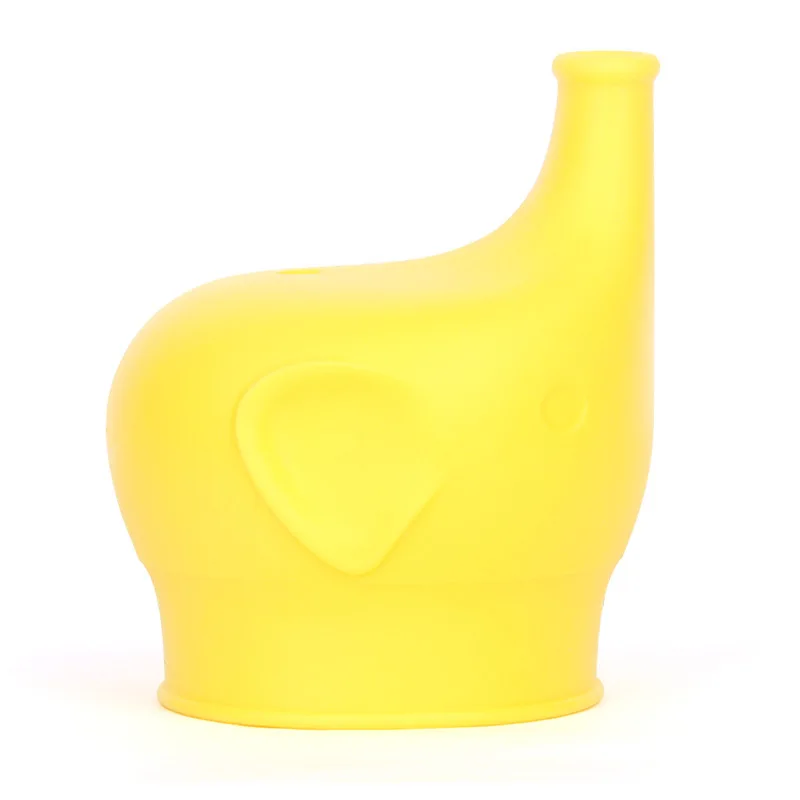 2 шт., силиконовая крышка для детских чашек, непроливающаяся герметичная детская чашка для обучения питью, Детские принадлежности для питья - Цвет: Цвет: желтый