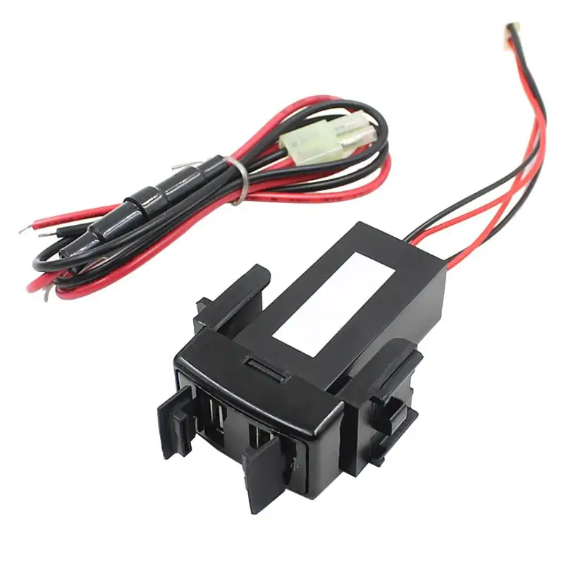 

12V 2.1A USB Car Charger Dual USB Ports Automobile Dashboard Panel Quick Charging Socket Adapter for Nissan Auto Accessories