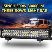 Yimeis 15 polegada 300 w CONDUZIU o Trabalho Barra de Luz Bar Luz Offroad Fit 4×4 Caminhão Reboque ATV RZR carro Offroad Condução LEVOU Barra de Luz