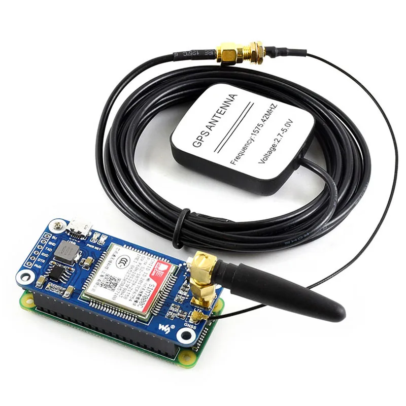 NB-IoT/eMTC/EDGE/GPRS/GNSS HAT для Raspberry Pi на основе SIM7000E поддерживает порты TCP UDP PPP HTTP FTP MQTT SMS