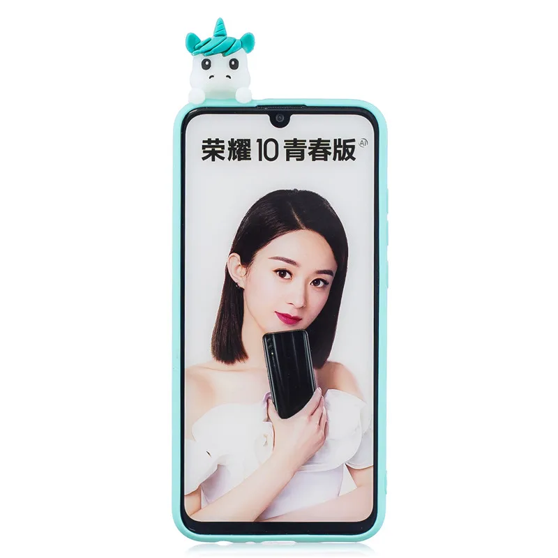 Чехол для Huawei P Smart 2019 чехол Psmart 3D кукла единорога игрушки мягкие силиконовые