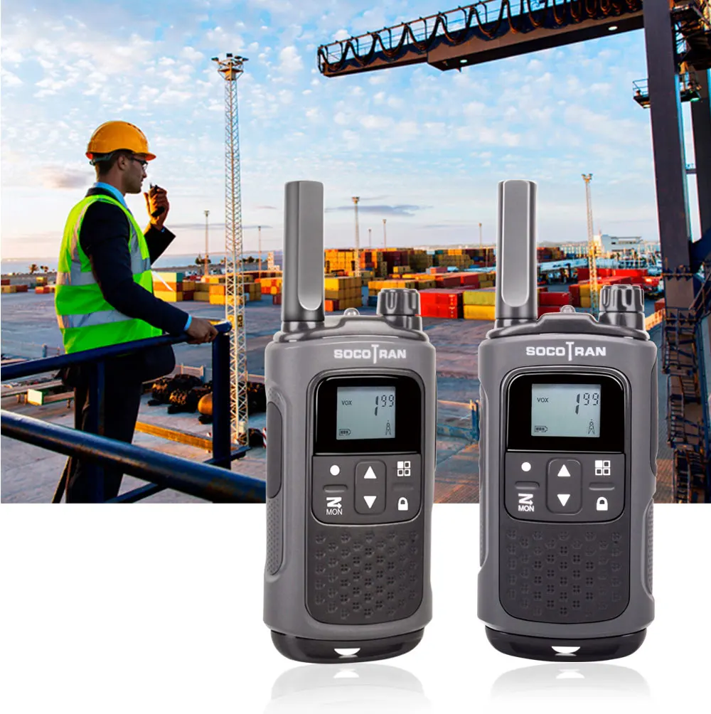 SocoTran PMR 446 Лицензия бесплатно Walkie Talkie Scan VOX и коды конфиденциальности с перезаряжаемой батареей Ham 2 Way Радио для взрослых и детей