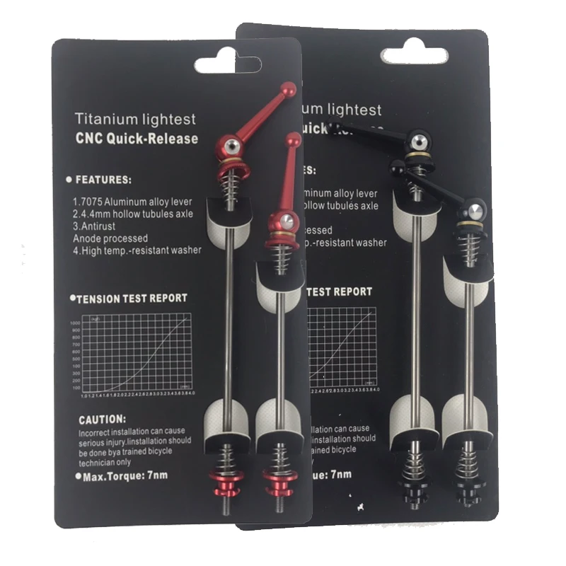

Bicycle Quick Release Front Rear Titanium Lightest CNC Cycling Wheel Hub Skewers Set MTB bike hub Quick-release Bike Parts