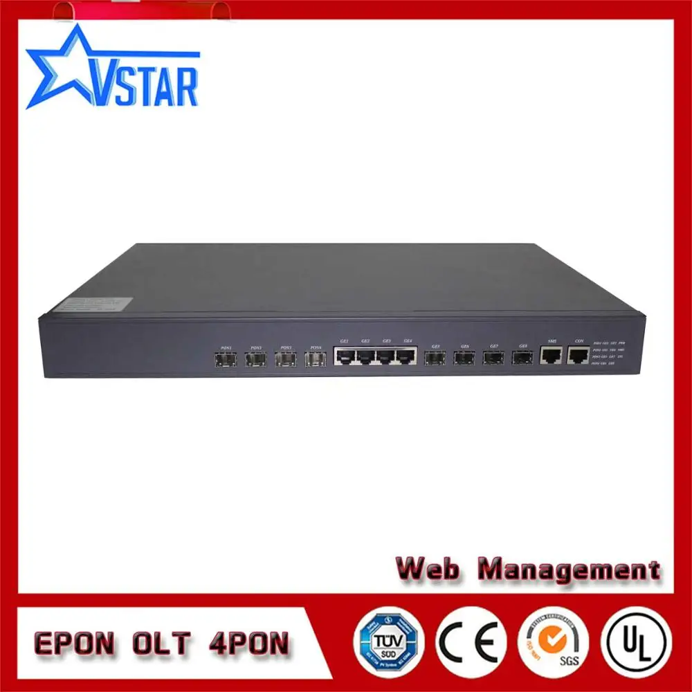 

Hot sales epon olt 4pon with sfp modules free Web Management