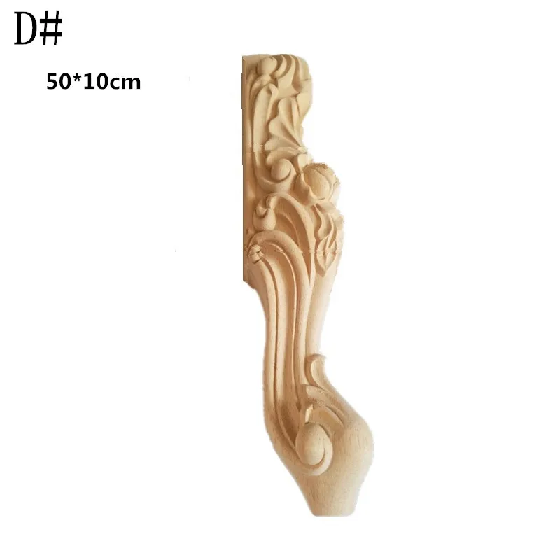 

50*10CM European Furniture Oaken flower Wooden Tea Table Foot Wood Carving Feet Table Cabinet Foot Leg Wood Carved Feet