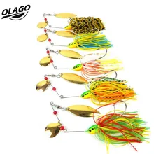 Spinner bait Metal Sequins Lures Silicone Skirt Jig Fishing Lure Wobbler Spinner Beard Tackle Multi-colored 5 Style For Fishing