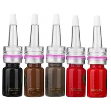 Пигмент для микроблейдинга с натуральным растительным экстрактом чернил для татуажа, долговечностью, набор для бровей, татуировка "глаз" Пигмент полу-pernament перманентные чернила во флаконах по 8 мл