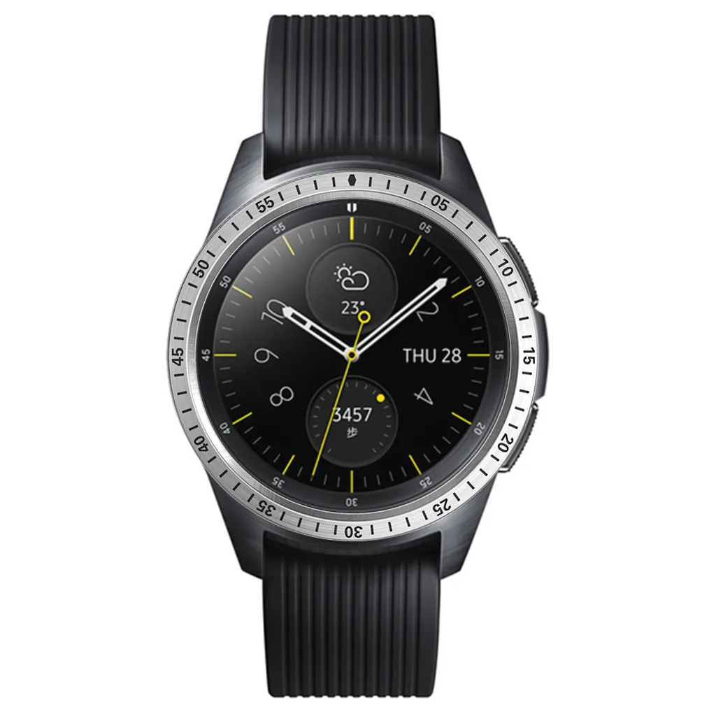 Genvivia Безель часы для samsung Galaxy watch 42 мм, драгоценный камень кольцо клеющаяся крышка против царапин Металл 5#3,5