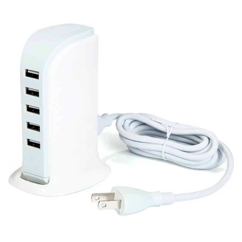 

30W 5 USB Portable Charger Multi Intelligent Charging Socket Travel Charger for Mobile Phone Computer Standard USB Charger