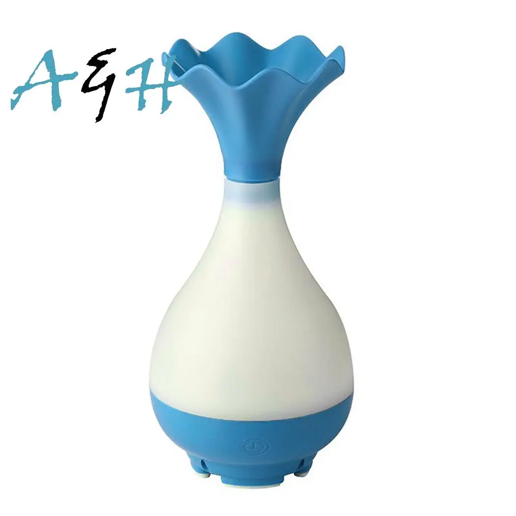 

95ml Ultrasonic Air Humidifier Aroma Essential Oil Diffuser Humidifier Mist Fogger Maker Home Vase Shape WIth LED Light