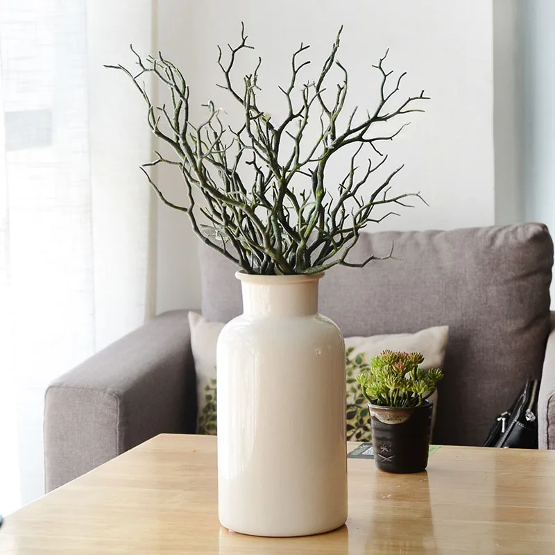 

Dried Tree Home Decor Peacock Coral Branches Plastic Artificial Plants Wedding Decoration Hot Sale