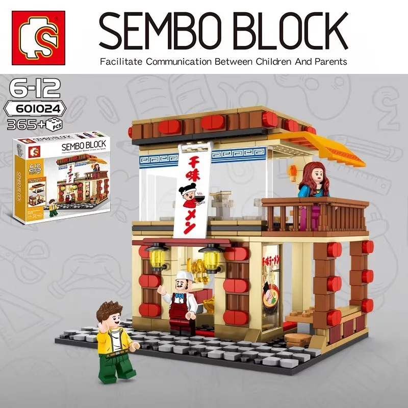 

Sembo MINI Streetscape Noodle Shop Compatible LegSet Technic City Building Blocks Bricks Model Educational Toys Birthdays Gfits