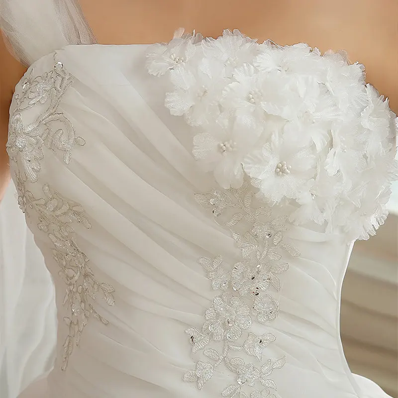 Женское свадебное платье It's yiiya белое до пола с открытым плечом на лето 2017|vestidos de
