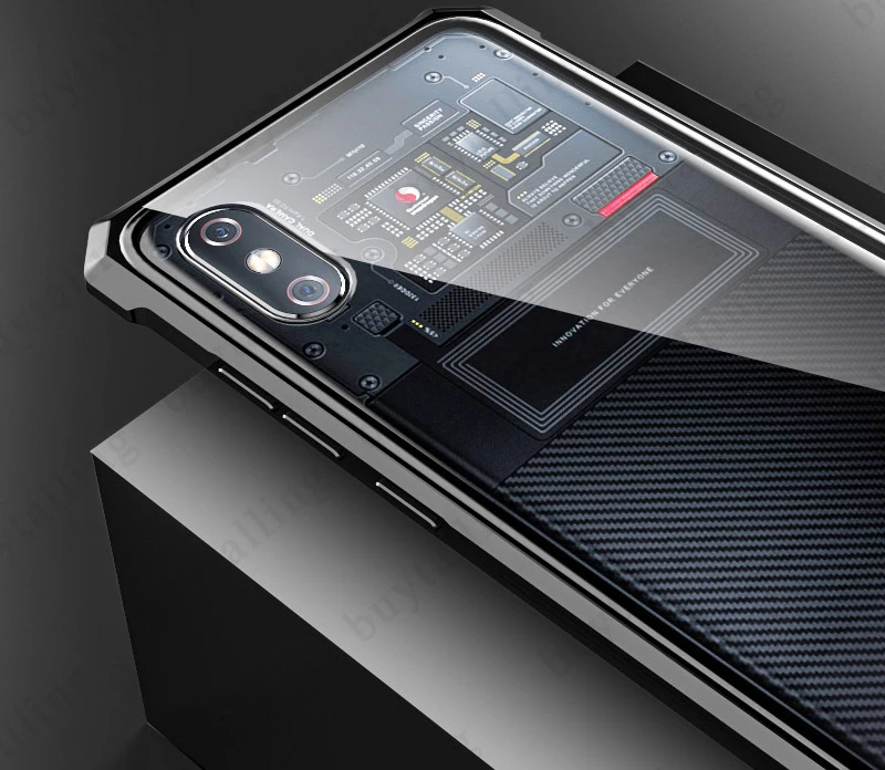 Защитный чехол для телефона Mi 8/8 Pro/8 Explorer прозрачная задняя крышка металлическая рамка ударопрочный анти-осенний плотный чехол