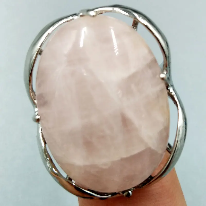 Малахитовый Howlite Кристалл Unikate опал Jaspe Сердолик натуральный Лазурит кольцо из бисера 6,5~ 1" US Отрегулируйте MC3928 - Цвет основного камня: Pink Crystal C5091