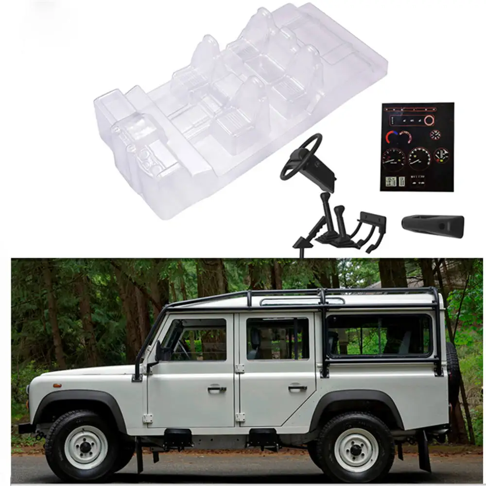 

Simulation Interior Climbing RC Car Decoration Parts for TRAXXAS TRX4 Defender D110 Transparent Case Steering Wheel Drawer