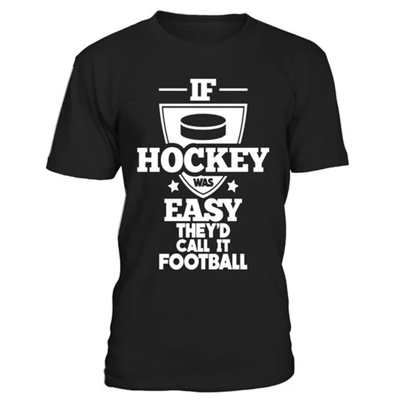 

Hockey Fans Cotton Men's T Shirts With Printing Logos