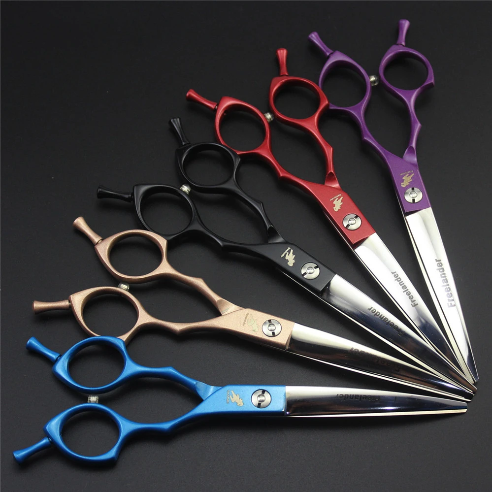 

6.5inch Colorful Professional Pet Scissors Cutting Thinning Curved High Quality Cat Dog Grooming Scissors Right Left Hand Shears