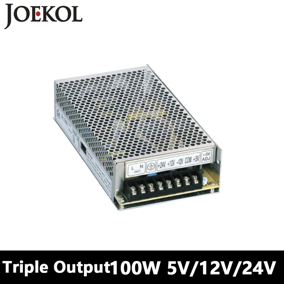 

Triple output DC power supply 100W 5V 12V 24V,smps power supply for led driver,AC110V/220V Transformer to DC 5V 12V 24V