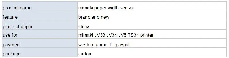 mimaki paper width sensor