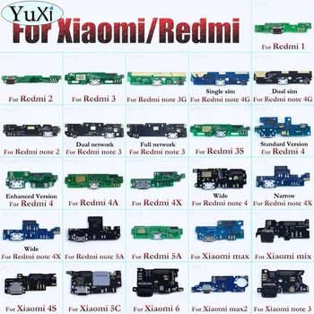 

YuXi Charger Dock USB Charging Port Plug Flex Cable For Xiaomi 4S 5C 6 Max Mix Max2 note 3 For Redmi 1S 3 3S 4 Note 2 Note 3 4A