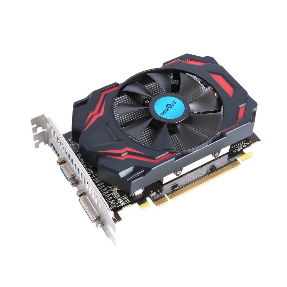 

WISENOVO HD7670 Graphics Card 600/1800MHz 4G/128bit Game Video Graphics Card VGA DVI HDMI with Cooling Fan 480 Stream Processor