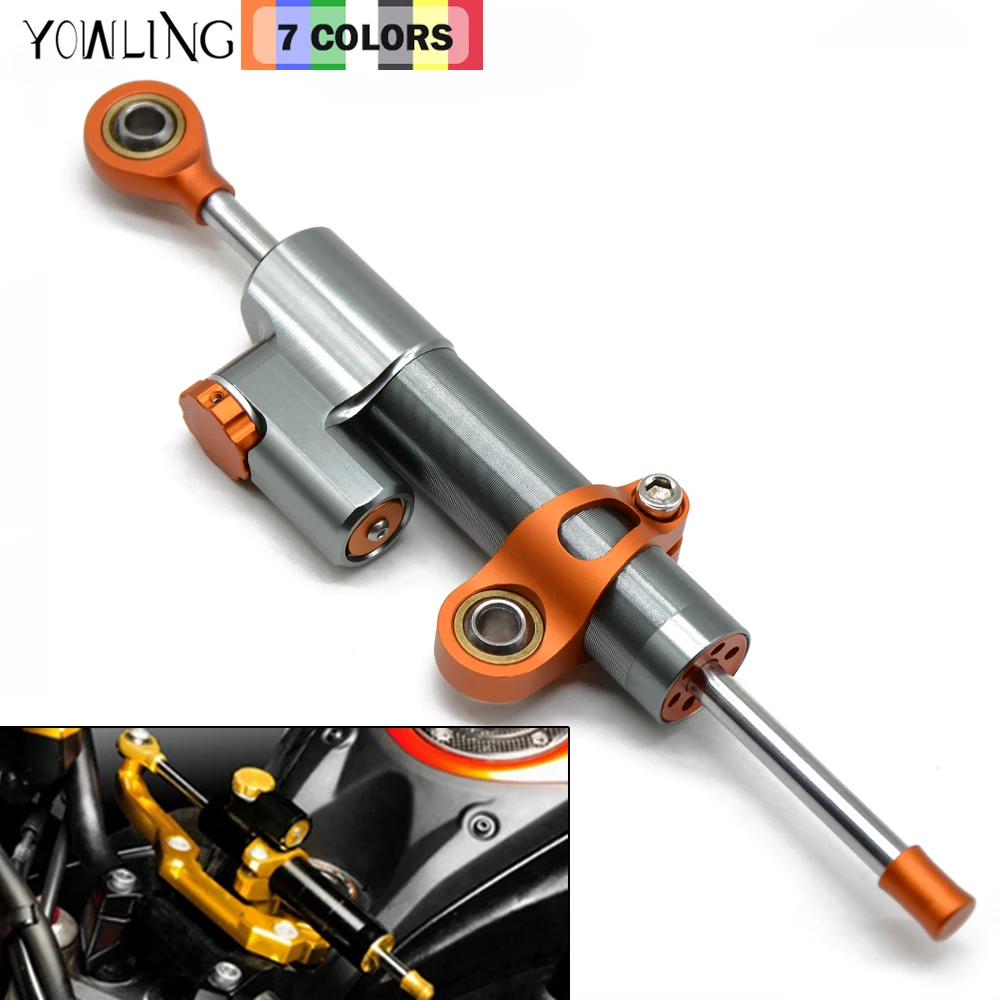 MT07 MT09 FZ MT 09 moto CNC Damper Steering StabilizerLinear Reversed Safety Control Over Bike for KTM Suzuki Kawasaki