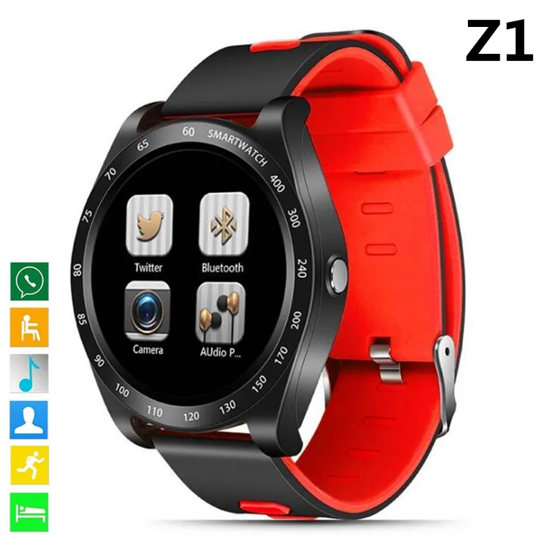 Z1 Bluetooth Смарт-часы 1 54 круглый Экран с SIM карты памяти смарт Камера наручные часы