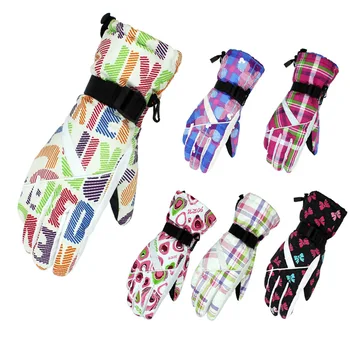 

Women Skiing Gloves Thicken Warm Windproof Snow Ski Snowboard Cycling Motorcycle Snowmobile Winter Outdoor Sport Glove 1-9 color