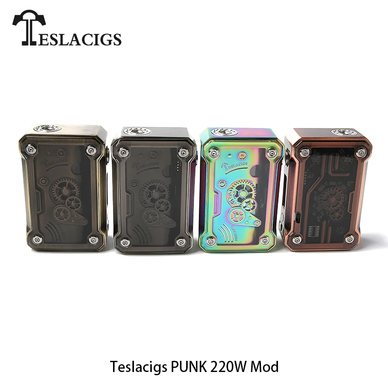Original TESLACIGS Tesla Punk 220W Box Mod Electronic Cigarettes 18650 TC Vape Mod Box Vaporizer TC TCR VW VV Mode fit 510 Tank Original TESLACIGS Tesla Punk 220W Box Mod Electronic Cigarettes 18650 TC Vape Mod Box Vaporizer TC TCR VW VV Mode fit 510 Tank