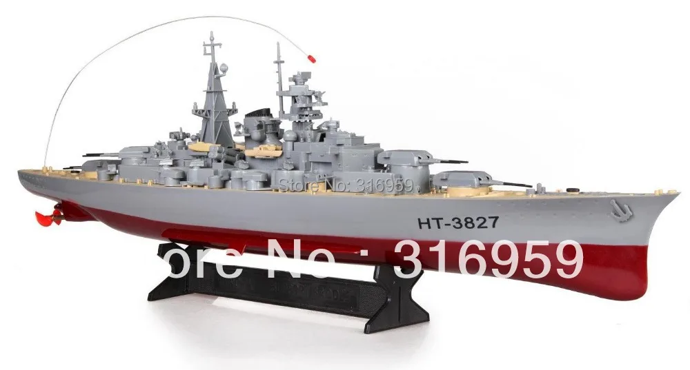 RC Boat Bismarck Battleship 1:360 Scales Warship Model Remote Control High Simulation Large RC Warship Toys