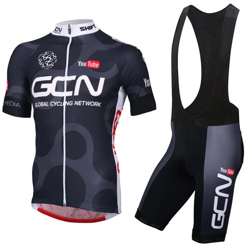 

CUSROO new Men Short Sleeve Cycling Jersey Kits Men Bib Short Cycling Kits Ropa Ciclismo Clothing Sets Maillot Ciclismo balck