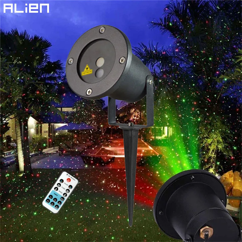 Outdoor Still Laser Lights Projector RG Elf Lasershow With RF Remote Control Garden Landscape
