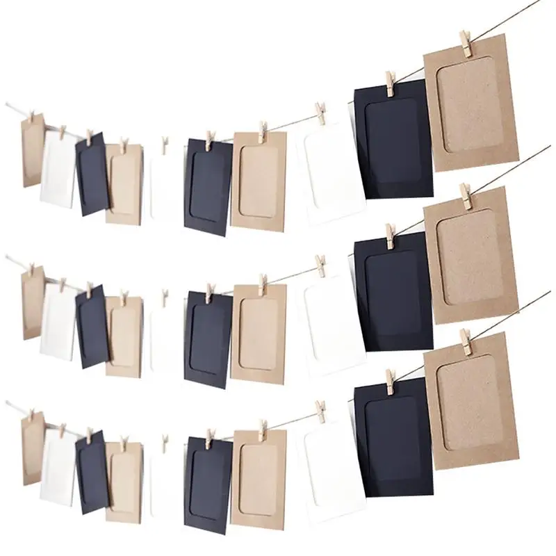 30Pcs Paper Picture Frame DIY Wall Decorations Hanging Photo Frames