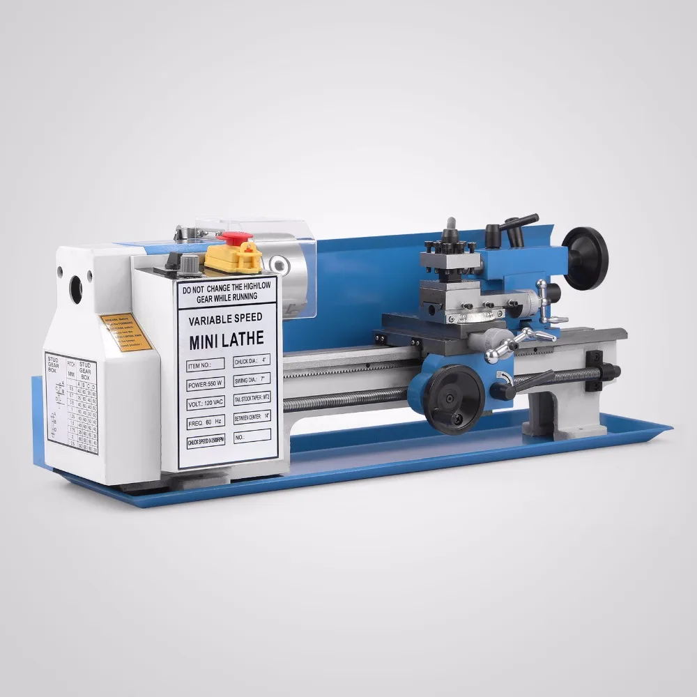 US $409.50 Mini HighPrecision DIY Shop Benchtop Metal Lathe Tool Machine Variable Speed Milling Lathe