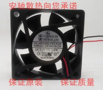 

Free shipping Original DFS602012H 12 v 3.4 W 6020 6 cm 2 line cooling fans