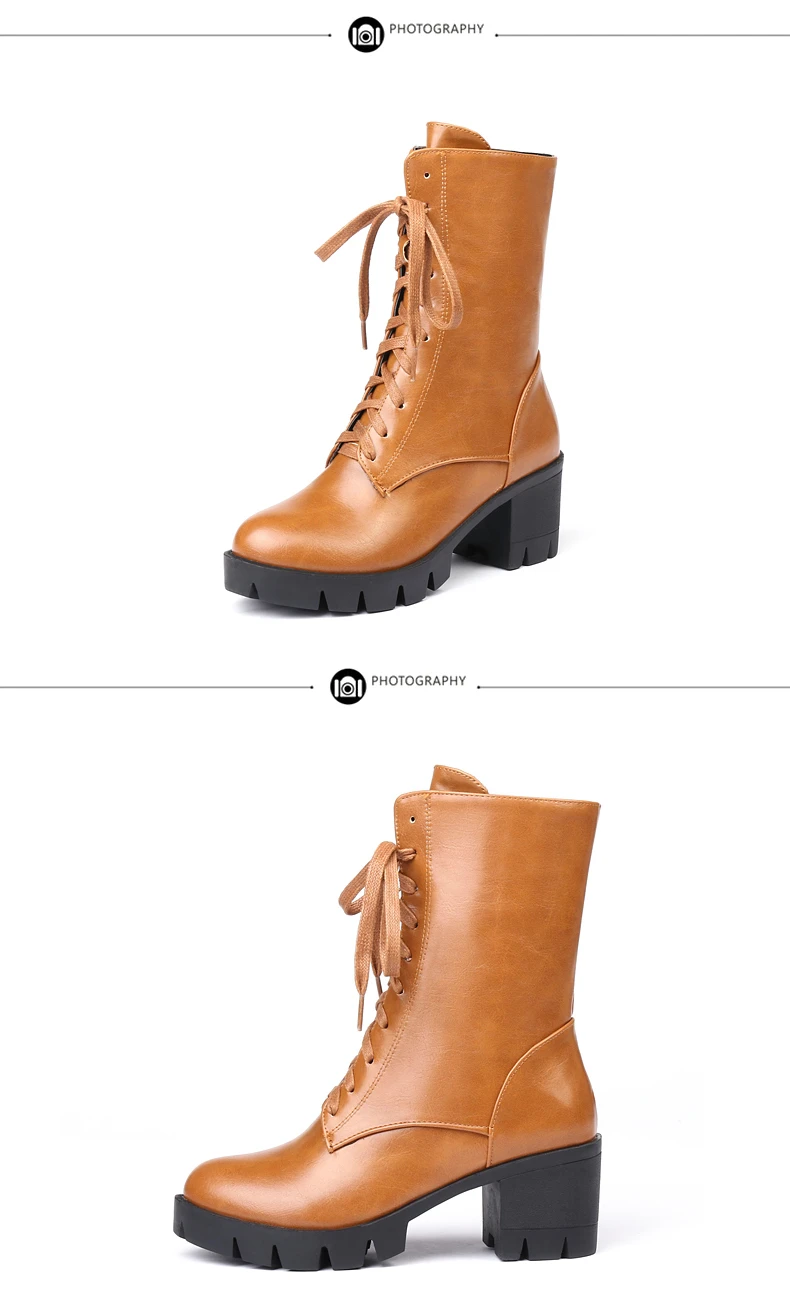 RQFF Brand Ankle Boots Women With Box Big size34-43 Fur Shoes Woman Winter Leather Plush High Heel Boot Female Ladies Black Shoe (23)