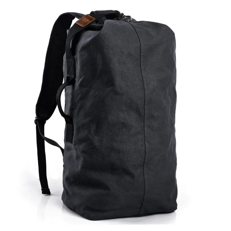 Стильные модные повседневные большой емкости Человек Дорожная сумка альпинизм холст рюкзак мужчины сумки холст ведро сумка на плечо