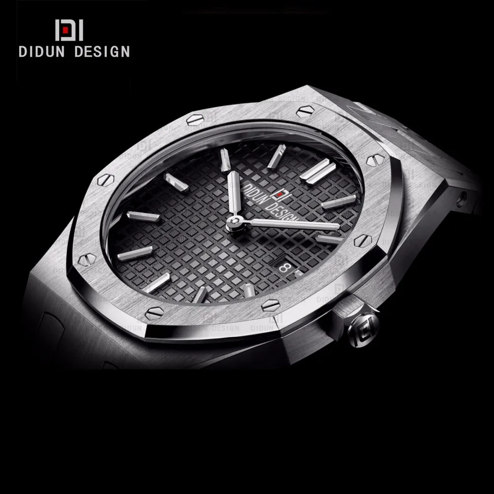 DIDUN Mens Watches Top Brand Luxury Quartz Watches Men Business Dress Stainless Steel Wristwatch Luminous 30m