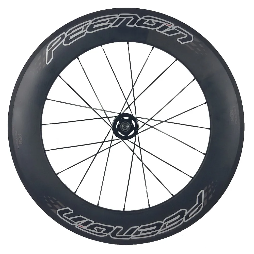 Top UCI test/EN standard manufacturer sale 88mm carbon fixed gear clincher Wheels U shape tubular rim track bike wheelset 25mm wide 9
